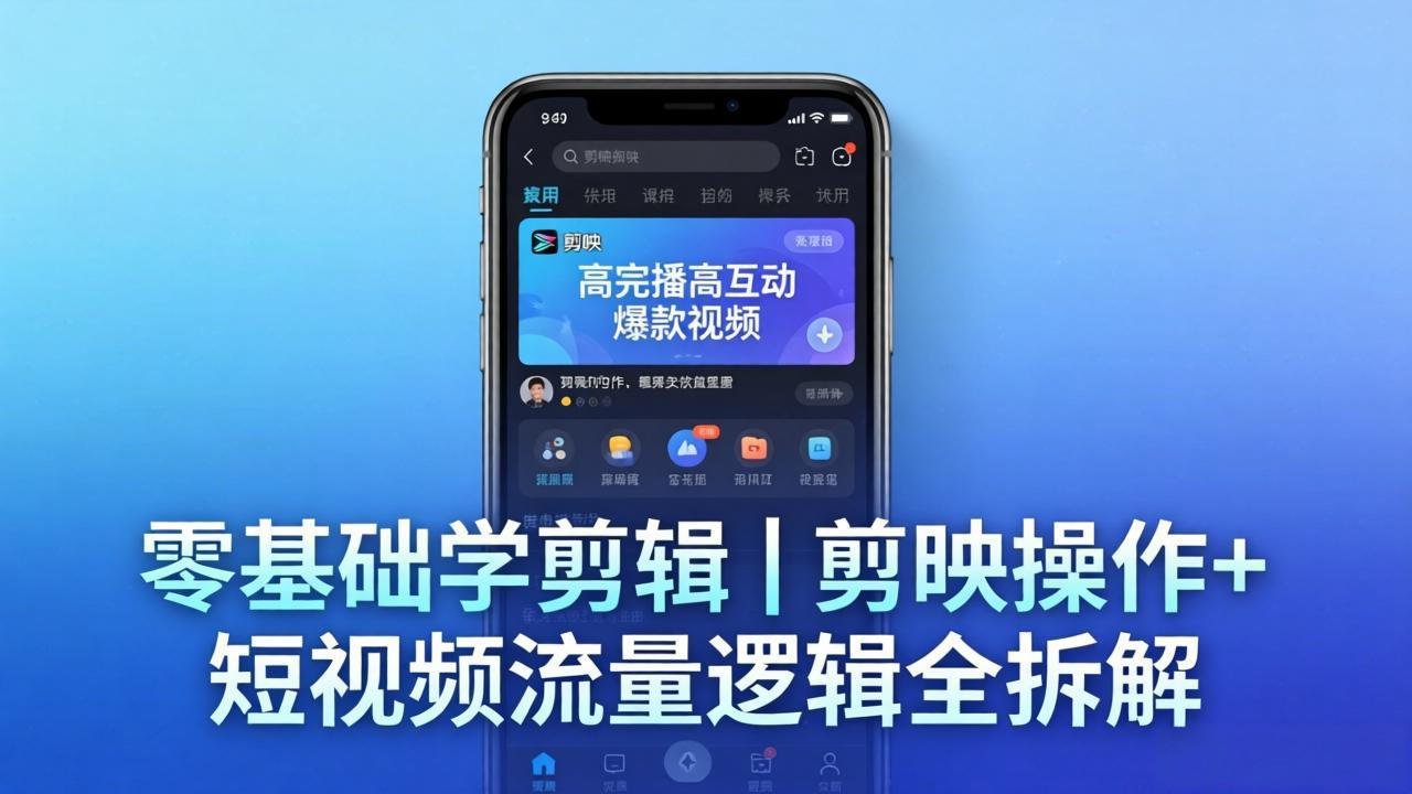 （18117期） 【零基础学剪辑】剪映操作+短视频流量逻辑全拆解｜手把手教你剪出高完播高互动爆款视频-悟空知识星球