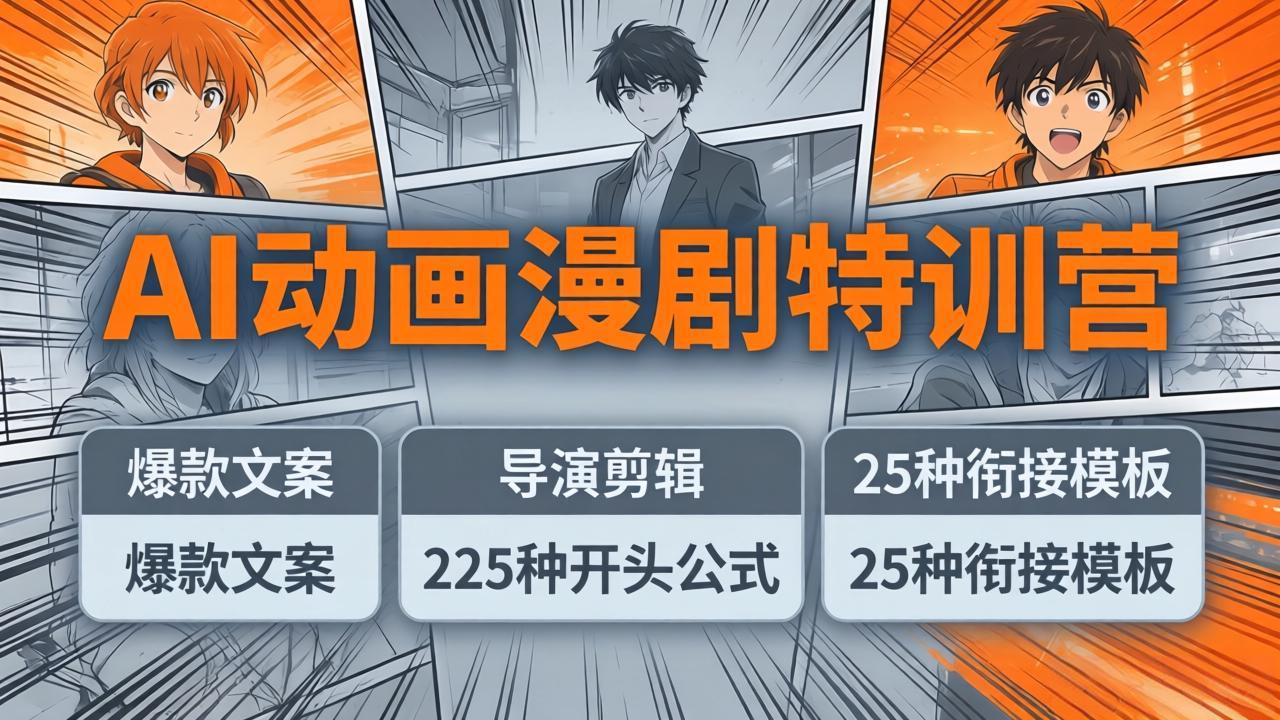 (17917期)AI动画漫剧特训营:爆款文案+导演剪辑:225种开头公式+25种衔接模板,两小时剪电影级大片-悟空知识星球