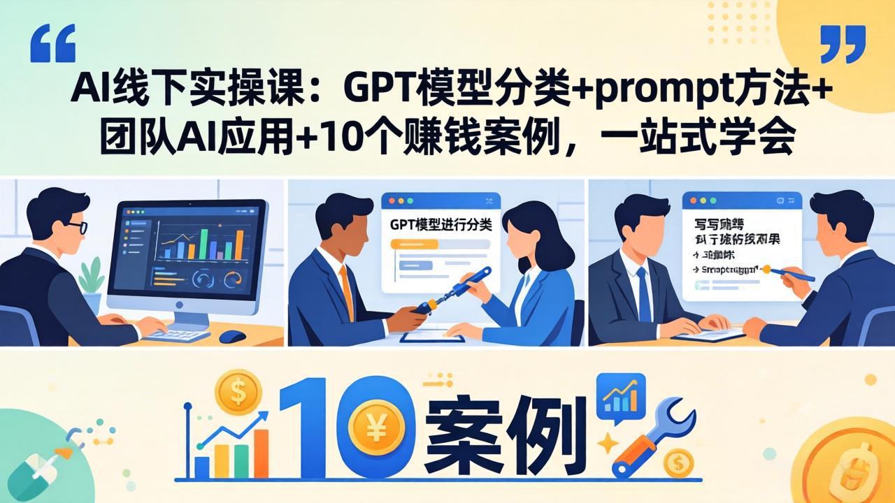（18017期）AI线下实操课：GPT模型分类+prompt方法+团队AI应用+10个赚钱案例，一站式学会-悟空知识星球