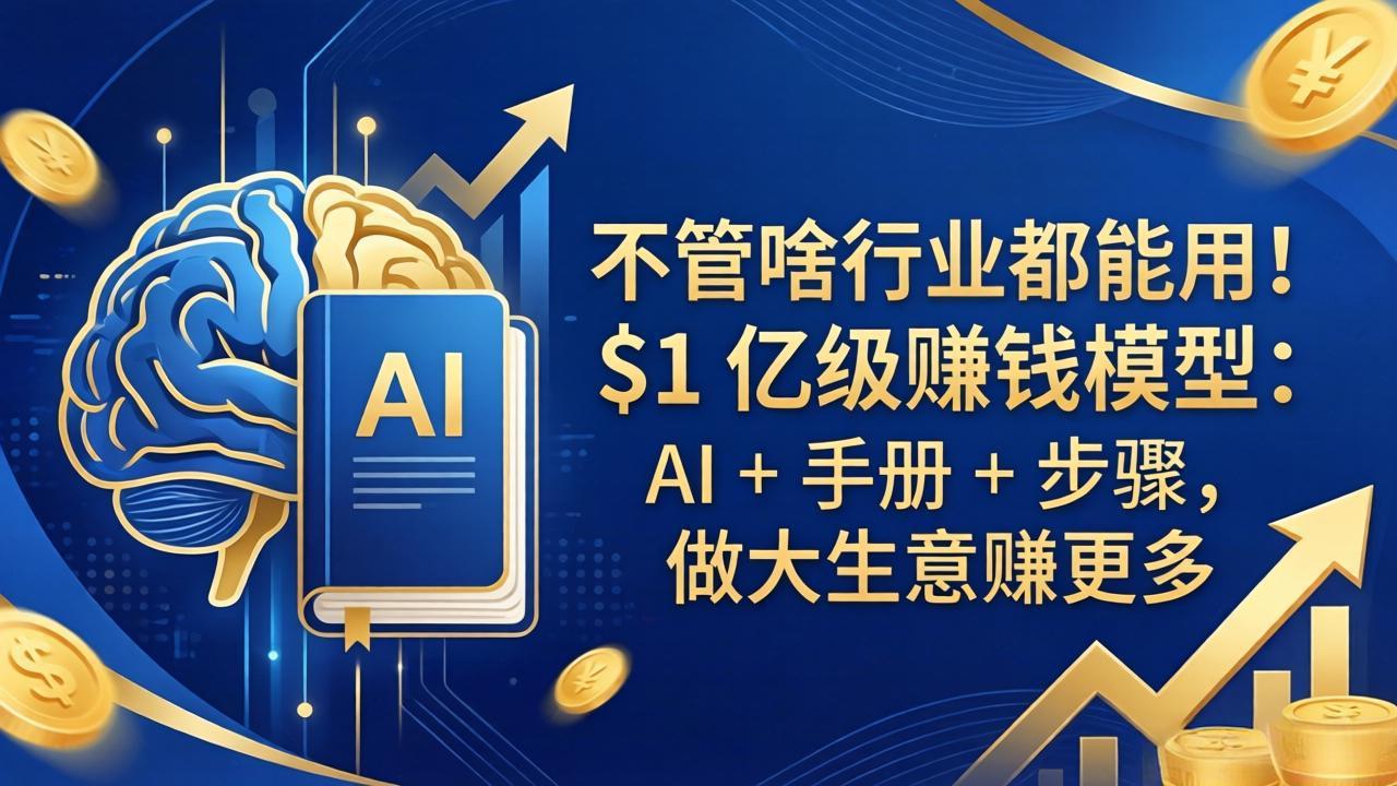 （18055期）不管啥行业都能用！$1 亿级赚钱模型：AI + 手册 + 步骤，做大生意赚更多-悟空知识星球