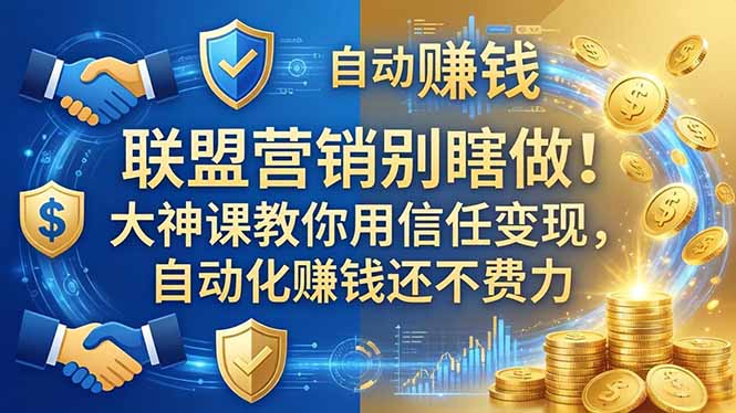 （18242期）联盟营销别瞎做！大神课教你用信任变现，自动化赚钱还不费力【原创双语字幕】-悟空知识星球