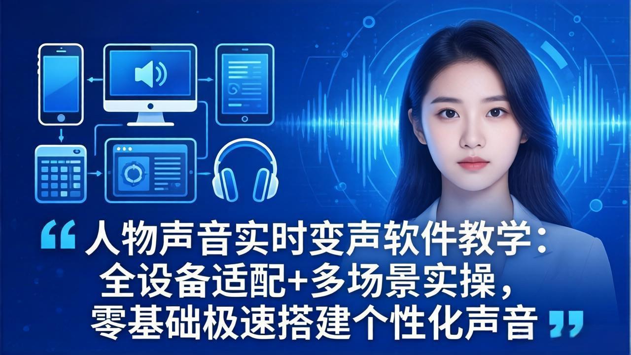 （18120期）人物声音实时变声软件教学：全设备适配+多场景实操，零基础极速搭建个性化声音-悟空知识星球