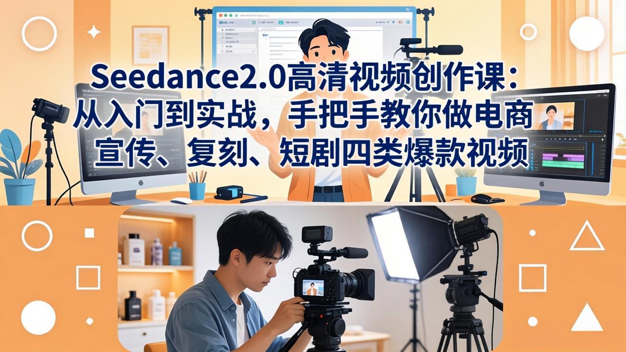 （18019期）Seedance2.0高清视频创作课：从入门到实战，手把手教你做电商、宣传、复刻、短剧四类爆款视频-悟空知识星球