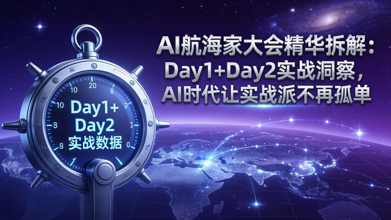 （17867期）AI航海家大会精华拆解：Day1+Day2实战洞察，AI时代让实战派不再孤单-悟空知识星球