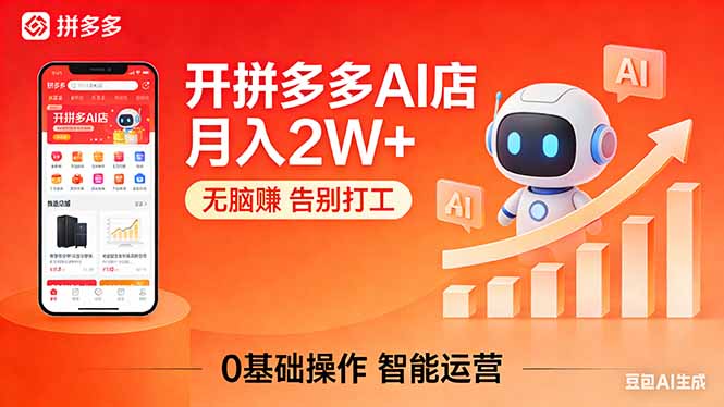 （17947期）开一家拼多多AI店，月入2W+，无脑赚，告别打工，附SOP手册-悟空知识星球