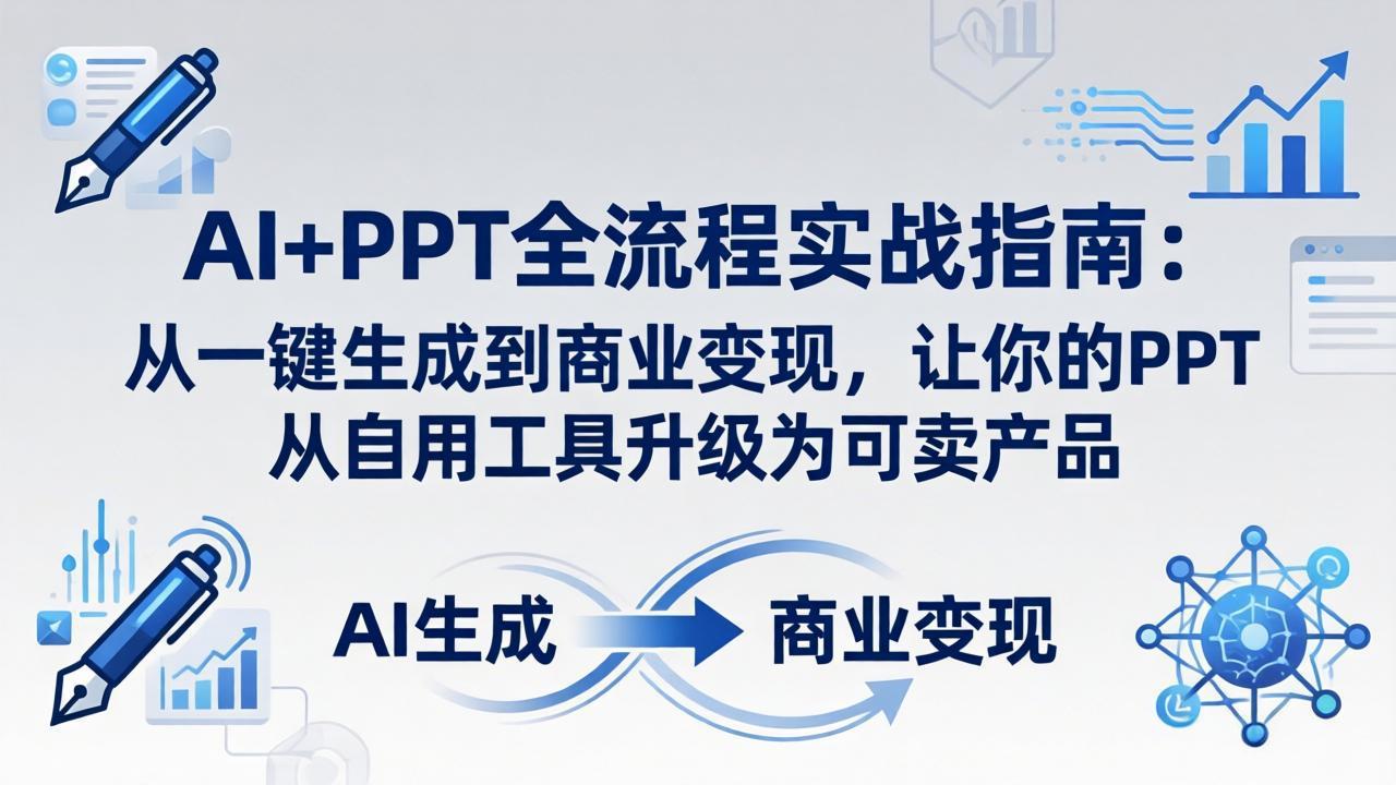 （18142期）AI+PPT全流程实战指南-更新4月21：从一键生成到商业变现，让你的PPT从自用工具升级为可卖产品-悟空知识星球