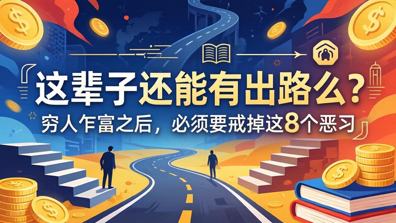 （18214期）关于人生两篇付费文章【这辈子还能有出路么？】【穷人乍富之后，必须要戒掉这8个恶习】-悟空知识星球