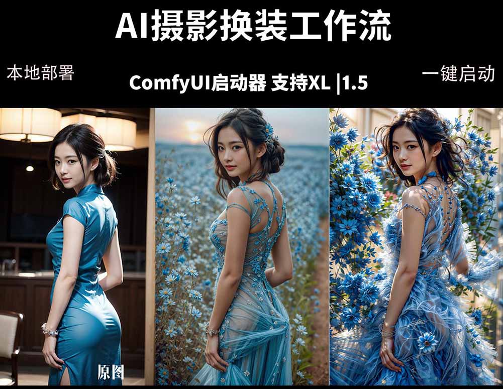 （18268期）ComfyUI人像写真摄影工作流：本地一键部署，换装换场景换脸全搞定，影楼效率翻倍-悟空知识星球