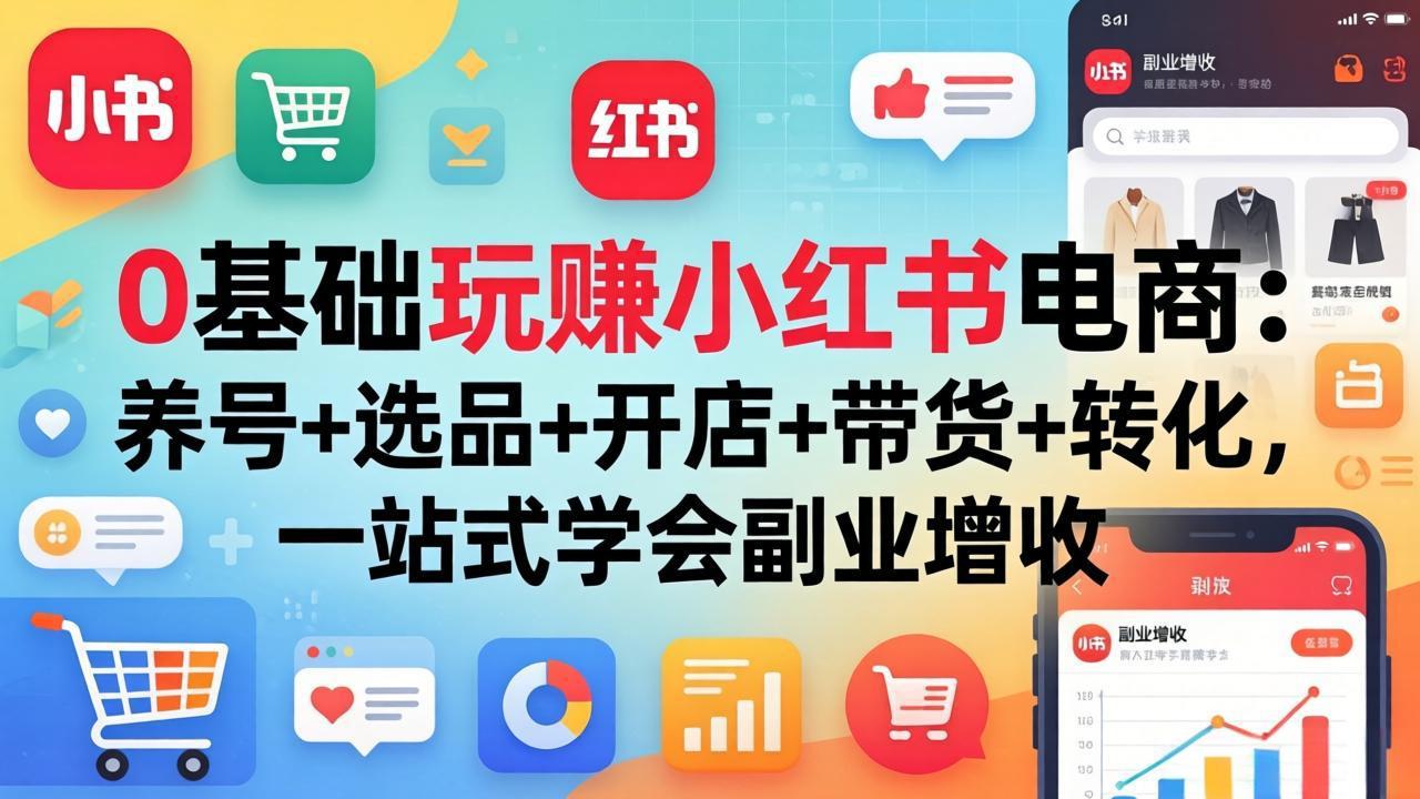 （17949期）0基础玩赚小红书电商：养号+选品+开店+带货+转化，一站式学会副业增收-悟空知识星球