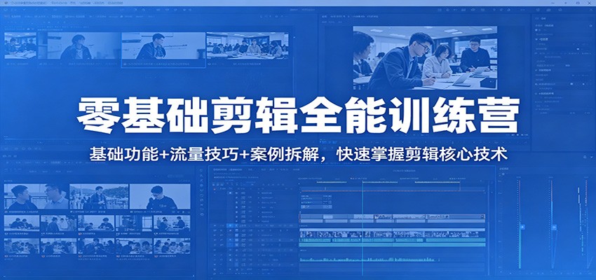 零基础剪辑全能训练营：基础功能+流量技巧+案例拆解，快速掌握剪辑核心技术-悟空知识星球
