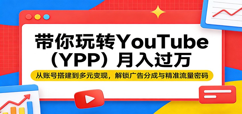 带你玩转YouTube（YPP）月入过万：从账号搭建到多元变现，解锁广告分成与精准流量密码-悟空知识星球