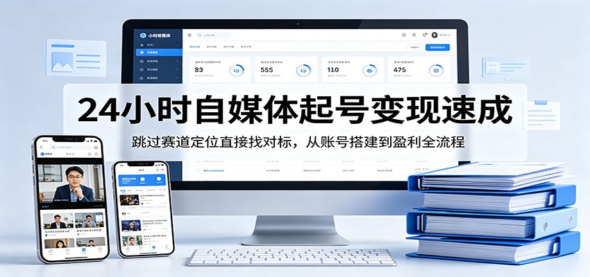 24小时自媒体起号变现速成，跳过赛道定位直接找对标，从账号搭建到盈利全流程-悟空知识星球