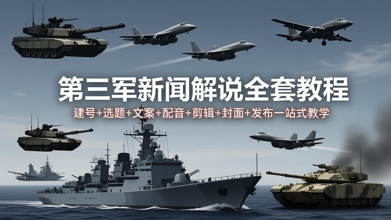 （18081期）第三军迷新闻解说全套教程：建号+选题+文案+配音+剪辑+封面+发布一站式教学-悟空知识星球