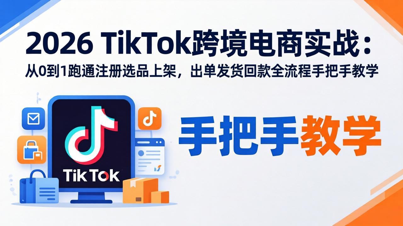 （18027期）2026TikTok跨境电商实战-更新：从0到1跑通注册选品上架，出单发货回款全流程手把手教学-悟空知识星球