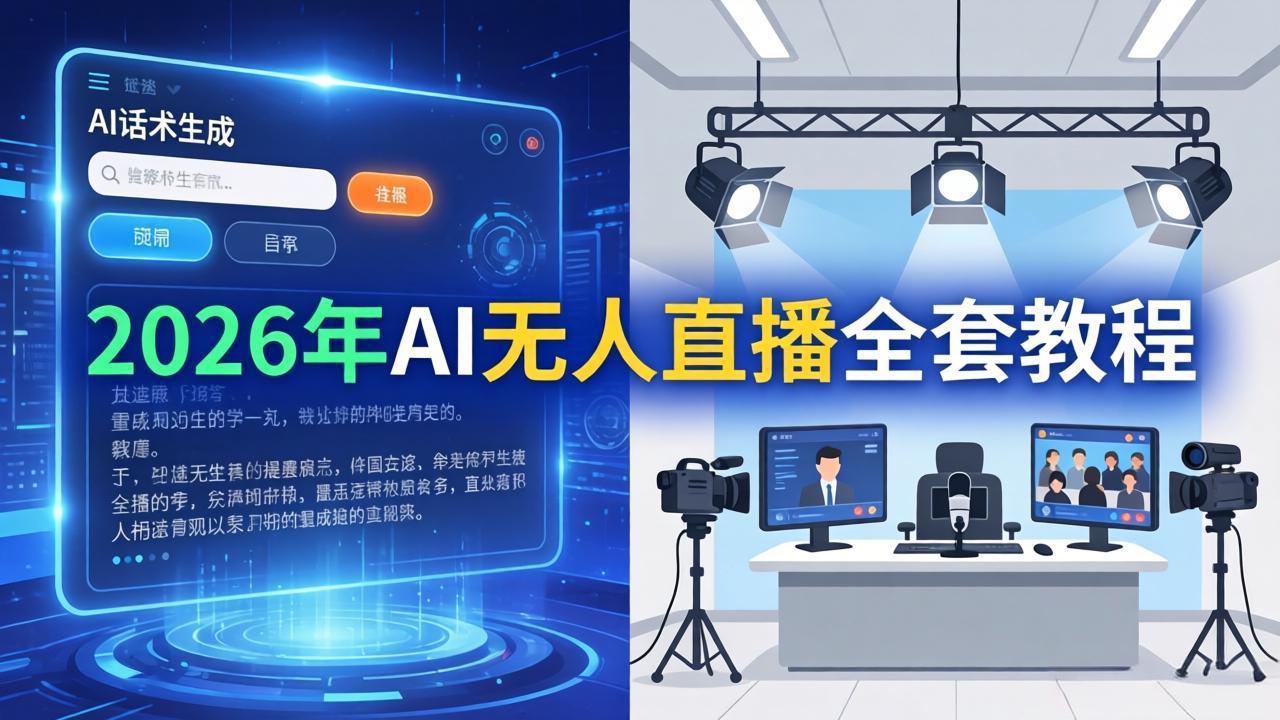 （17953期）2026年AI无人直播全套教程：OBS安装+软件配置+直播间搭建+话术生成+一键开播实操-悟空知识星球