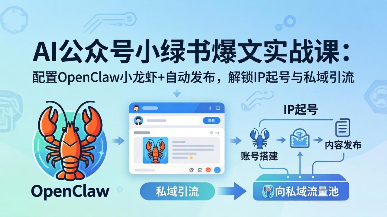 （18132期）AI公众号小绿书变现实战课：小绿书爆文写作+OpenClaw自动发布，解锁IP起号与私域引流-悟空知识星球