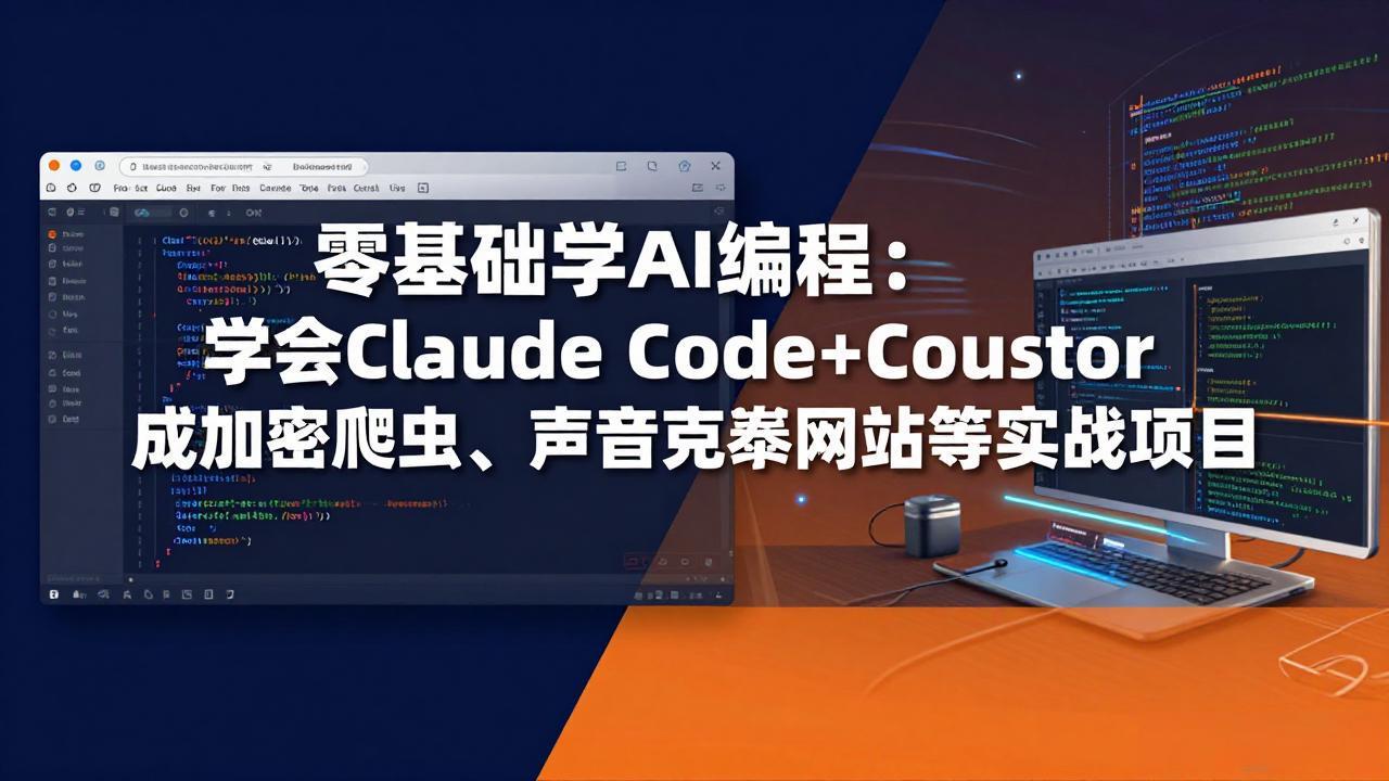 （17941期）零基础学AI编程：学会Claude Code+Cursor完成加密爬虫、声音克隆网站等实战项目-悟空知识星球