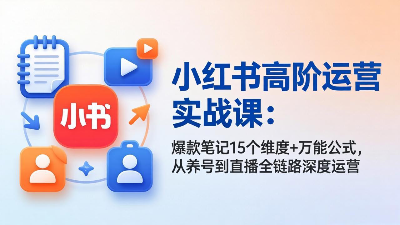 (17844期)小红书高阶运营实战课:爆款笔记15个维度+万能公式,从养号到直播全链路深度运营-悟空知识星球