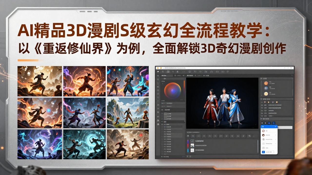 （17882期）AI精品3D漫剧S级玄幻全流程教学：以《重返修仙界》为例，全面解锁3D奇幻漫剧创作-悟空知识星球
