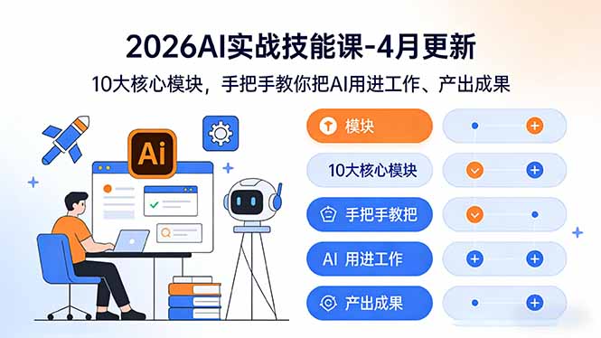 （17941期）2026AI实战技能课-4月更新：10大核心模块，手把手教你把AI用进工作、产出成果-悟空知识星球