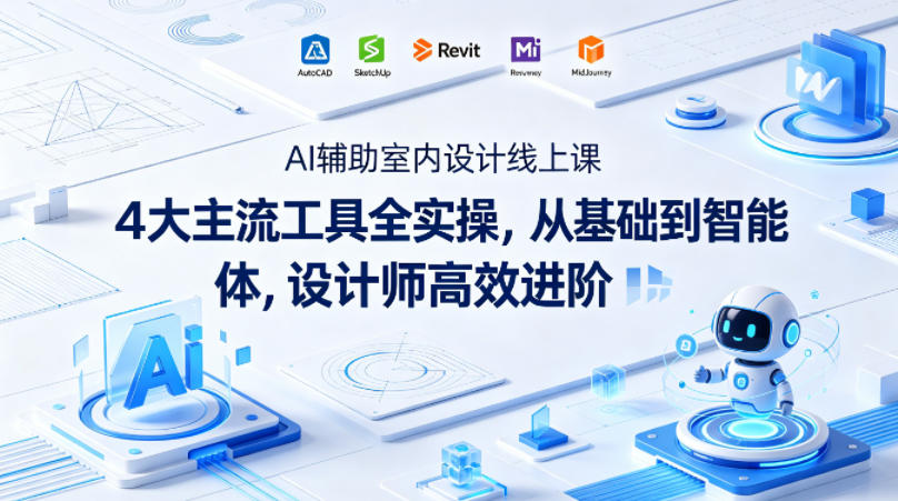 AI辅助室内设计线上课｜4大主流工具全实操，从基础到智能体，设计师高效进阶-悟空知识星球
