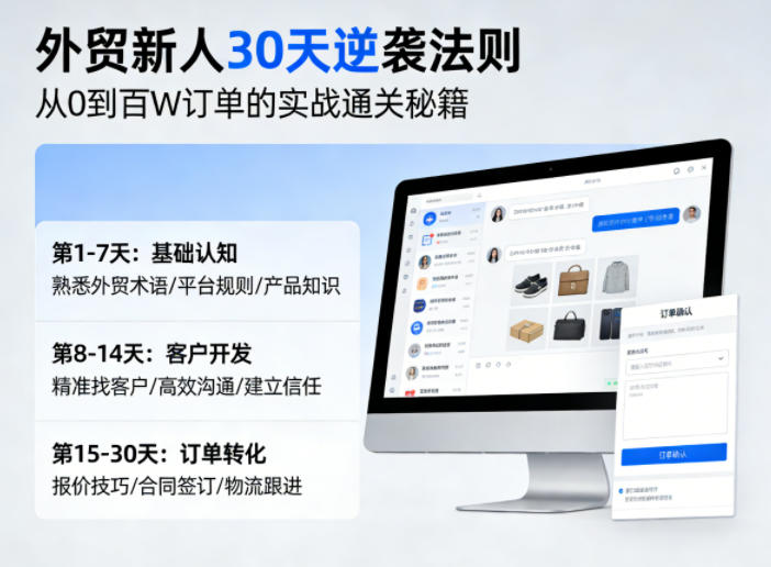 外贸新人30天逆袭法则,教你从0到百W订单的实战通关秘籍-悟空知识星球