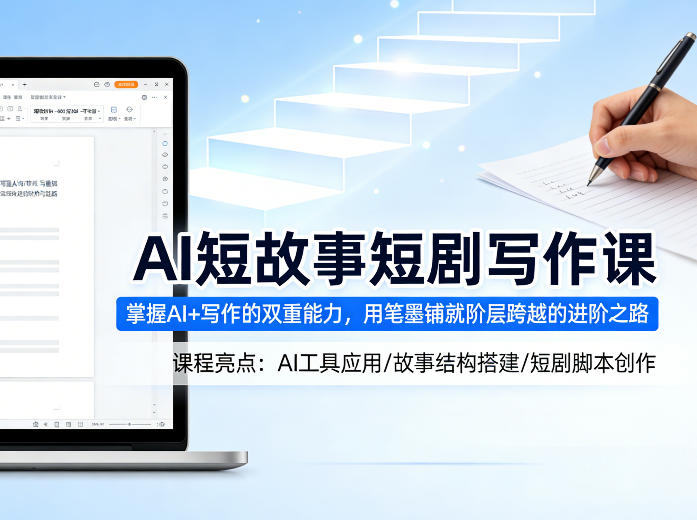 AI短故事短剧写作课，掌握AI+写作的双重能力，用笔墨铺就阶层跨越的进阶之路-悟空知识星球
