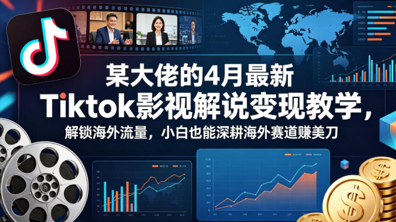 某大佬的4月最新Tiktok影视解说变现教学，解锁海外流量，小白也能深耕海外赛道賺美刀-悟空知识星球