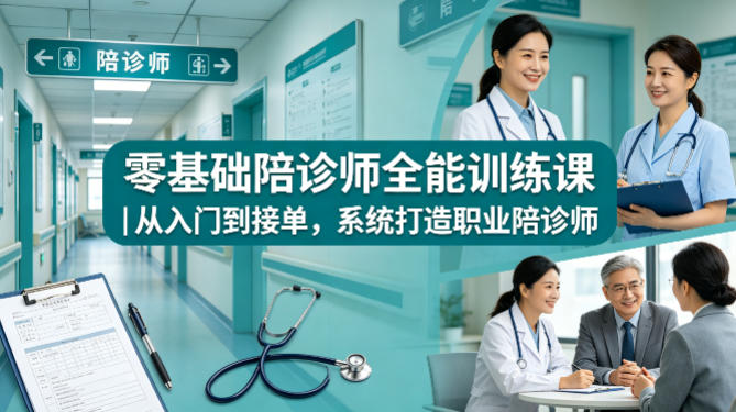 零基础陪诊师全能训练课｜从入门到接单，系统打造职业陪诊师-悟空知识星球