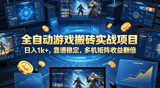 全自动游戏搬砖实战项目，日入1k+，靠谱稳定，多机矩阵收益翻倍【揭秘】-悟空知识星球