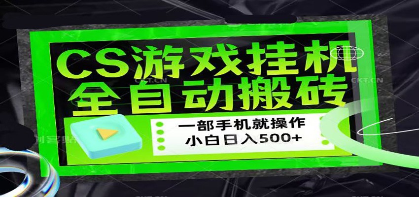 CSGO游戏挂机捡漏搬砖，超稳定的项目，带领1000+小白实现日入500+-悟空知识星球