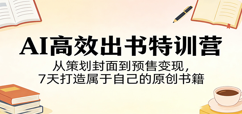 AI高效出书特训营：从策划封面到预售变现，7天打造属于自己的原创书籍-悟空知识星球
