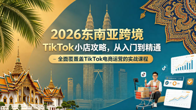2026东南亚跨境TikTok小店攻略，从入门到精通、全面覆盖TikTok电商运营的实战课程（更新4月）-悟空知识星球
