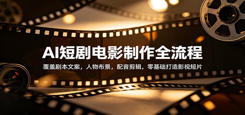 AI短剧电影制作全流程：覆盖剧本文案，人物布景，配音剪辑，零基础打造影视短片-悟空知识星球