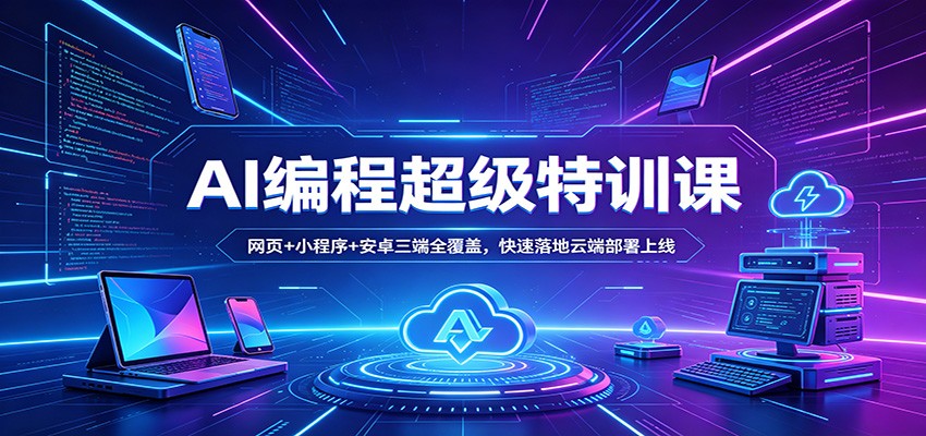 AI编程超级特训课：网页+小程序+安卓三端全覆盖，快速落地云端部署上线-悟空知识星球