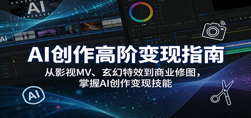 AI创作高阶变现指南：从影视MV、玄幻特效到商业修图，掌握AI创作变现技能-悟空知识星球