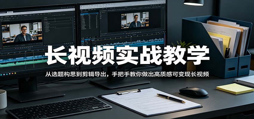 长视频实战教学，从选题构思到剪辑导出，手把手教你做出高质感可变现长视频-悟空知识星球