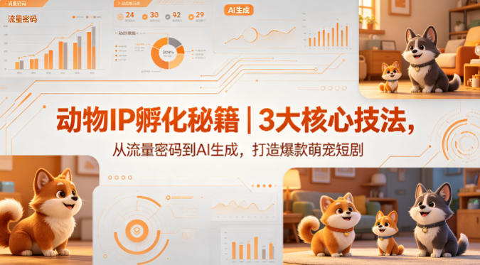 动物IP孵化秘籍｜3大核心技法，从流量密码到AI生成，打造爆款萌宠短剧-悟空知识星球