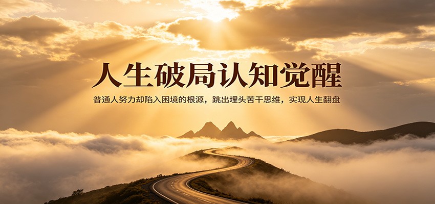 人生破局认知觉醒，普通人努力却陷入困境的根源，跳出埋头苦干思维，实现人生翻盘-悟空知识星球