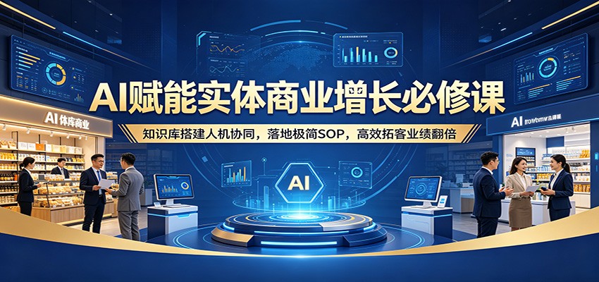 AI赋能实体商业增长必修课：知识库搭建人机协同，落地极简SOP，高效拓客业绩翻倍-悟空知识星球