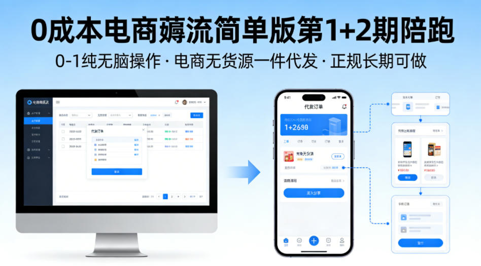 0成本电商薅流简单版第1+2期陪跑，0-1纯无脑操作，电商无货源一件代发，正规长期可做-悟空知识星球