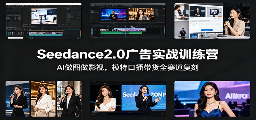 Seedance2.0广告实战训练营：AI做图做影视，模特口播带货全赛道复刻-悟空知识星球