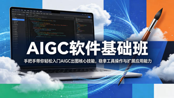 AIGC软件基础班，手把手带你轻松入门AIGC出图核心技能，稳拿工具操作与扩展应用能力-悟空知识星球