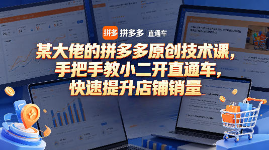 某大佬的拼多多原创技术课，手把手教小二开直通车，快速提升店铺销量-悟空知识星球