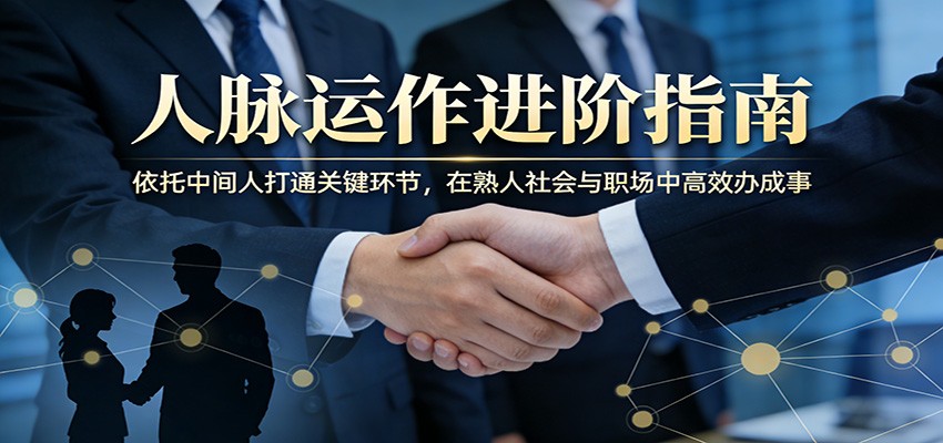 付费文章:人脉运作进阶指南,依托中间人打通关键环节,在熟人社会与职场中高效办成事-悟空知识星球