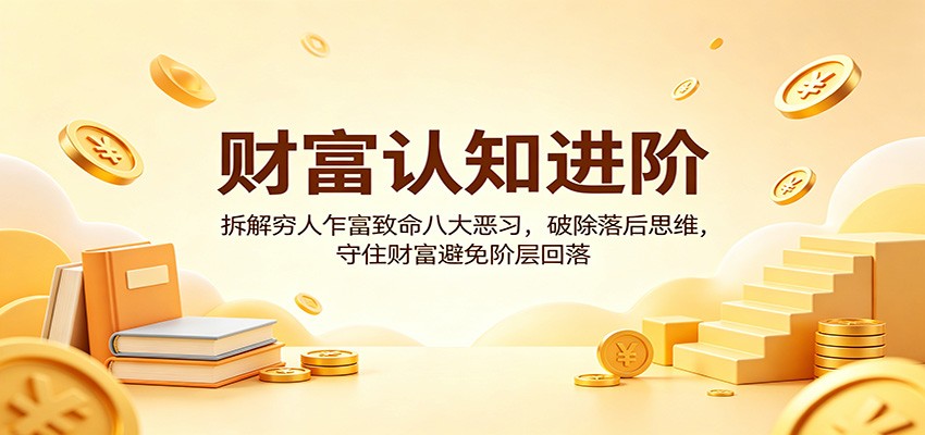 财富认知进阶：拆解穷人乍富致命八大恶习，破除落后思维，守住财富避免阶层回落-悟空知识星球