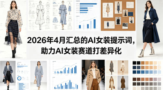 2026年4月汇总的AI女装提示词，助力AI女装赛道打差异化-悟空知识星球