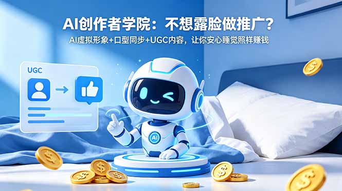（18599期）AI创作者学院：不想露脸做推广？AI虚拟形象+口型同步+UGC内容，让你安心睡觉照样赚钱-悟空知识星球