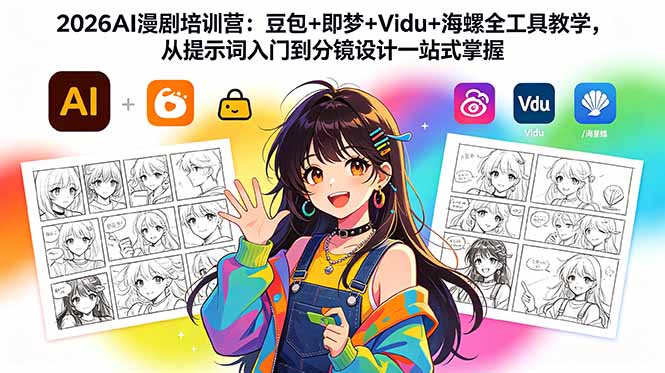 （18607期）2026AI漫剧培训营：豆包+即梦+Vidu+海螺全工具教学，从提示词入门到分镜设计一站式掌握-悟空知识星球