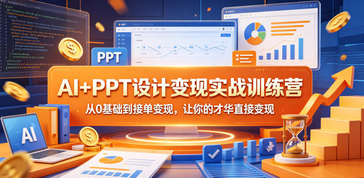 AI+PPT设计变现实战训练营，从0基础到接单变现，让你的才华直接变现-悟空知识星球